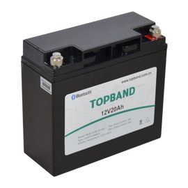 TOPBAND litiumbatteri 12V 20Ah (parallel + serie forbindelse)